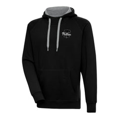 Philadelphia Phillies Antigua Metallic Victory Pullover Hoodie Black