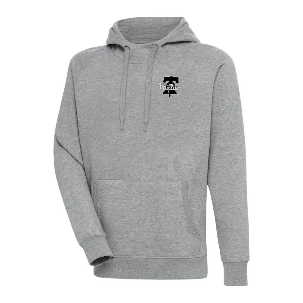 Philadelphia Phillies Antigua Metallic Victory Pullover Hoodie Heather Gray