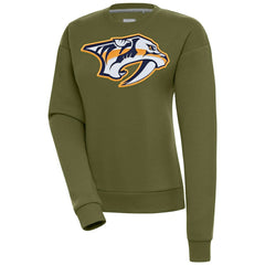 Nashville Predators Antigua Women's Victory Pullover Sweatshirt Olive