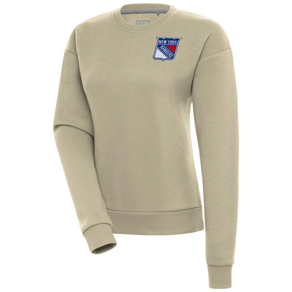 New York Rangers Antigua Women's Victory Pullover Sweatshirt Khaki