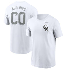 Colorado Rockies Mile High Hometown T-Shirt White | Nike