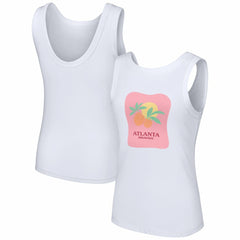 Atlanta Braves Lusso Style Women's Lindy Tank Top White