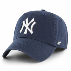 New York Yankees Franchise Logo Fitted Hat Navy | 47 brand