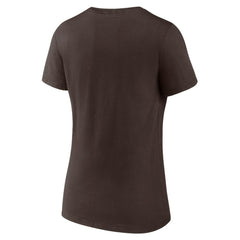 San Diego Padres Women's Hometown 619 Beisbol V-Neck T-Shirt Brown