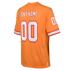 Tampa Bay Buccaneers Youth Custom Throwback Game Jersey - Orange