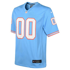 Tennessee Titans Youth Oilers Throwback Custom Game Jersey - Light Blue