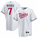 Joe Mauer Minnesota Twins Home Retired Player Replica Jersey - White