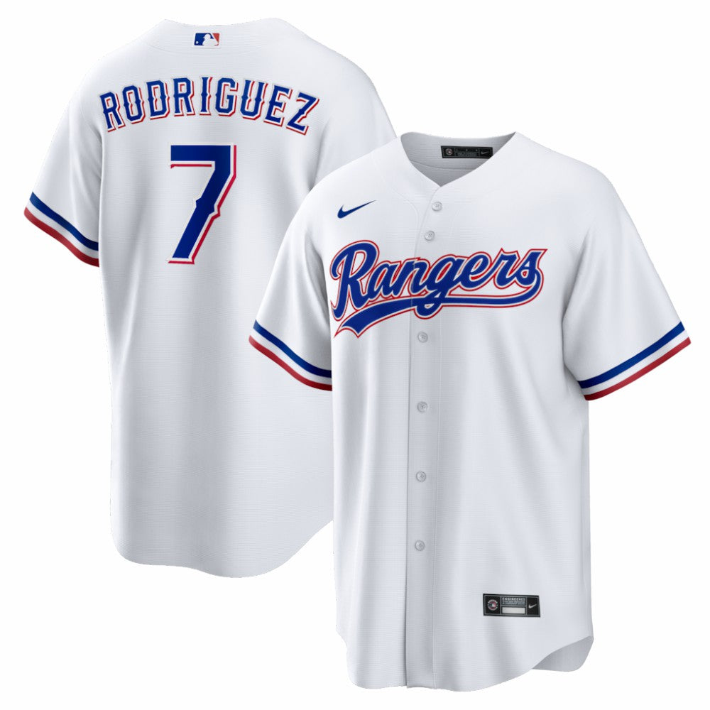 Ivan Rodriguez Texas Rangers Home Retired Player Replica Jersey - White