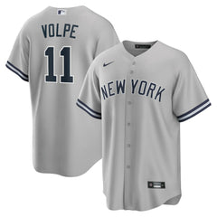 Anthony Volpe New York Yankees Road Replica Jersey - Gray