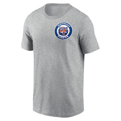 Detroit Tigers Cooperstown Collection Large Logo 2-Hit T-Shirt Heather Gray | Nike