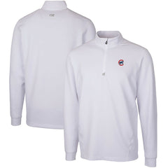 Chicago Cubs Cutter & Buck Traverse Stretch Quarter-Zip Pullover Top White