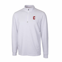 Cleveland Guardians Cutter & Buck Traverse Stretch Quarter-Zip Pullover Top White