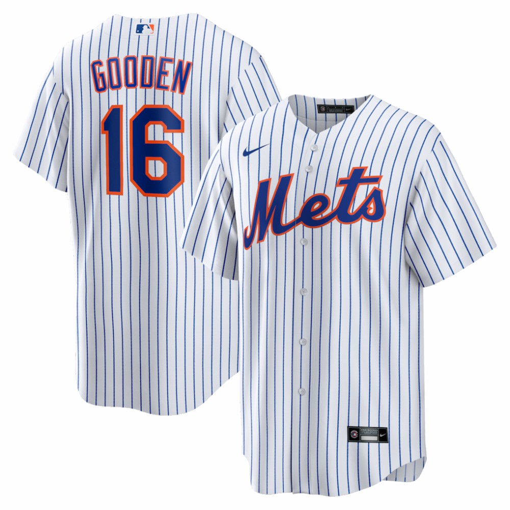 Dwight Gooden New York Mets Home Retired Player Replica Jersey - White