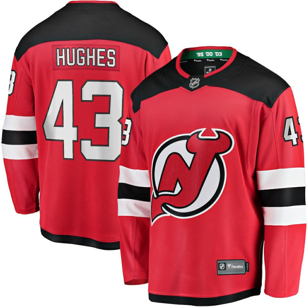 Luke Hughes New Jersey Devils Fanatics Home Breakaway Player Jersey Red