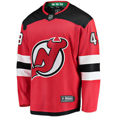 Luke Hughes New Jersey Devils Fanatics Home Breakaway Player Jersey Red