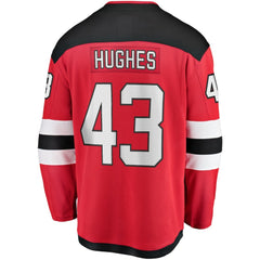 Luke Hughes New Jersey Devils Fanatics Home Breakaway Player Jersey Red