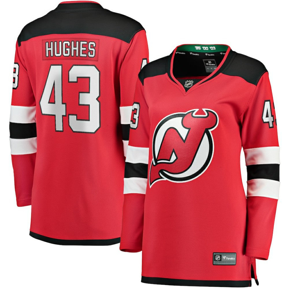 Luke Hughes New Jersey Devils Fanatics Women's Home Breakaway Player Jersey Red