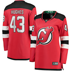 Luke Hughes New Jersey Devils Fanatics Women's Home Breakaway Player Jersey Red