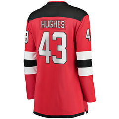 Luke Hughes New Jersey Devils Fanatics Women's Home Breakaway Player Jersey Red