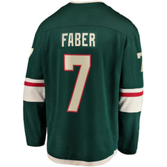 Brock Faber Minnesota Wild Fanatics Home Breakaway Player Jersey Green
