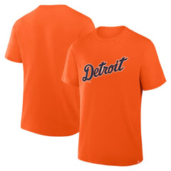 Detroit Tigers Wordmark Legacy T-Shirt Orange