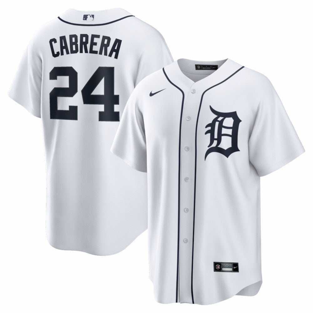 Miguel Cabrera Detroit Tigers Home Retired Player Replica Jersey - White
