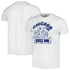 Chicago Cubs Homage Bleacher Bums Hyper Local Tri-Blend T-Shirt Ash