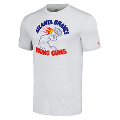 Atlanta Braves Homage Doodle Collection Young Guns Tri-Blend T-Shirt Gray