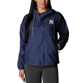 New York Yankees Women's Flash Challenger Full-Zip Windbreaker Jacket Navy | Columbia