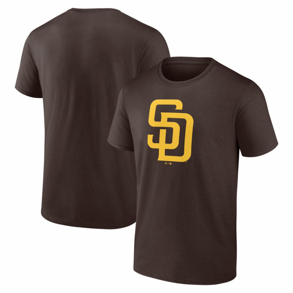 San Diego Padres Logo Athletic Official Logo T-Shirt Brown