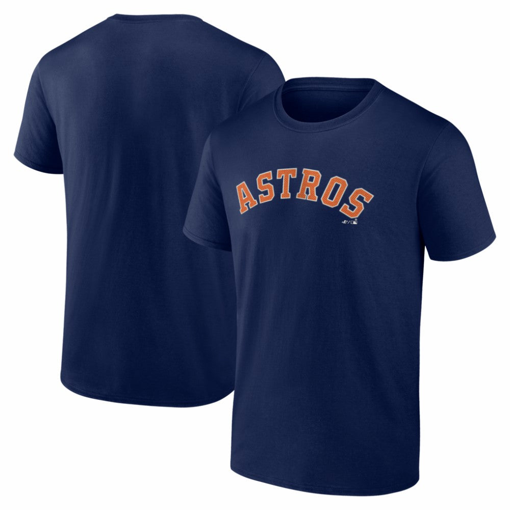 Houston Astros Logo Athletic Wordmark T-Shirt Navy