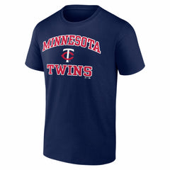Minnesota Twins Logo Athletic Heart and Soul T-Shirt Navy