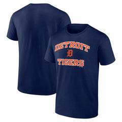 Detroit Tigers Logo Athletic Heart and Soul T-Shirt Navy