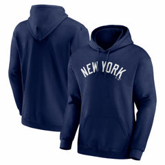 New York Yankees Logo Athletic Wordmark Hoodie Navy