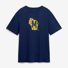 Milwaukee Brewers Alternate Logo Legacy T-Shirt Navy