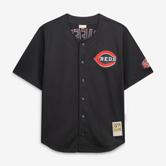 Ken Griffey Jr. Cincinnati Reds Big & Tall Cooperstown Mesh Batting Practice Jersey - Black