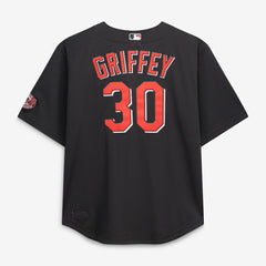Ken Griffey Jr. Cincinnati Reds Big & Tall Cooperstown Mesh Batting Practice Jersey - Black