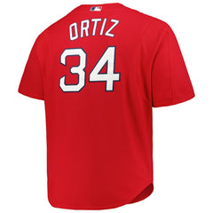 David Ortiz Boston Red Sox Big & Tall Cooperstown Mesh Batting Practice Jersey - Red