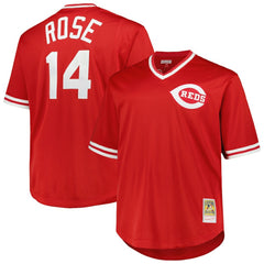 Pete Rose Cincinnati Reds 1984 Cooperstown Collection Mesh Pullover Jersey Red | Mitchell & Ness