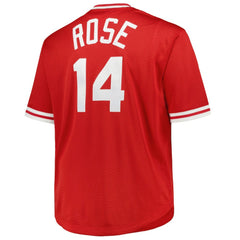 Pete Rose Cincinnati Reds 1984 Cooperstown Collection Mesh Pullover Jersey - Red