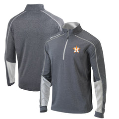 Houston Astros Omni-Wick Shotgun 2.0 Quarter-Zip Pullover Top Charcoal/White | Columbia