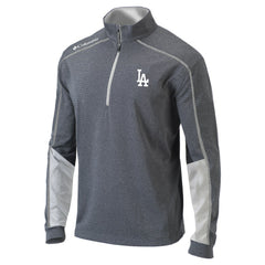 Los Angeles Dodgers Omni-Wick Shotgun 2.0 Quarter-Zip Pullover Top Charcoal/White | Columbia