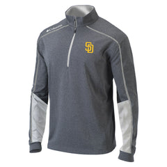 San Diego Padres Omni-Wick Shotgun 2.0 Quarter-Zip Pullover Top Charcoal/White | Columbia