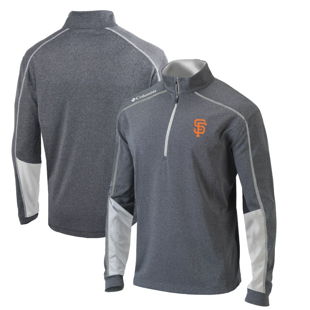 San Francisco Giants Omni-Wick Shotgun 2.0 Quarter-Zip Pullover Top Charcoal/White | Columbia
