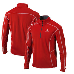 Atlanta Braves Omni-Wick Shotgun Quarter-Zip Pullover Top Red | Columbia