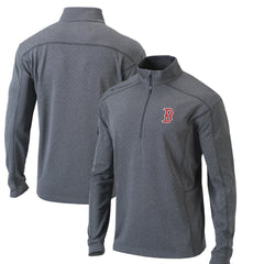 Boston Red Sox Omni-Wick Shotgun Quarter-Zip Pullover Top Heather Gray | Columbia
