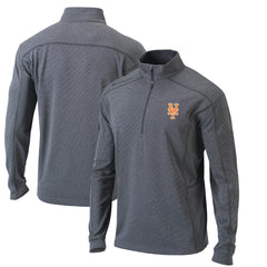 New York Mets Omni-Wick Shotgun Quarter-Zip Pullover Top Heather Gray | Columbia