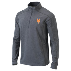 New York Mets Omni-Wick Shotgun Quarter-Zip Pullover Top Heather Gray | Columbia