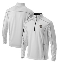 San Diego Padres Omni-Wick Shotgun Quarter-Zip Pullover Top White | Columbia