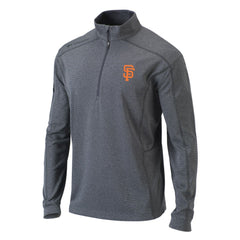 San Francisco Giants Omni-Wick Shotgun Quarter-Zip Pullover Top Heather Gray | Columbia